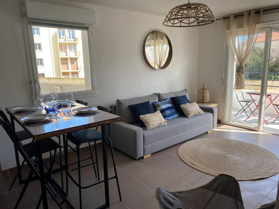 Cosy T3 Gare Terrasse + Parking Apartment Sete Luaran gambar